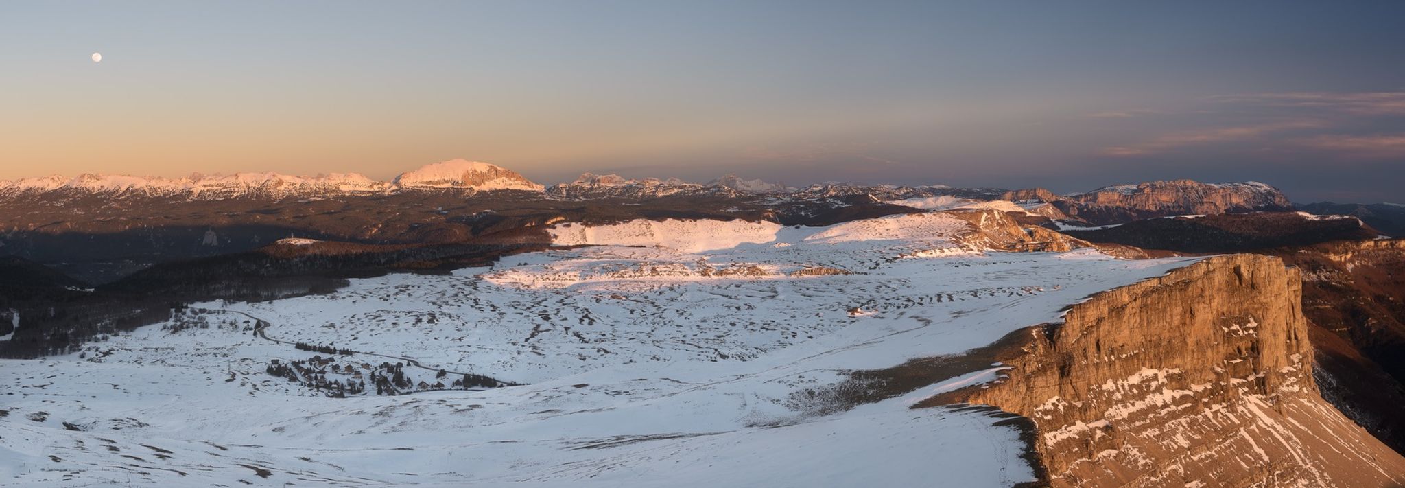 Panoramique du plateau de Font d'Urle dans le Vercors